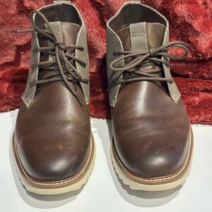 Johnston Murphy Duncan Chukka Brown Leather Ankle Boot Men 8.5 M Preppy Career